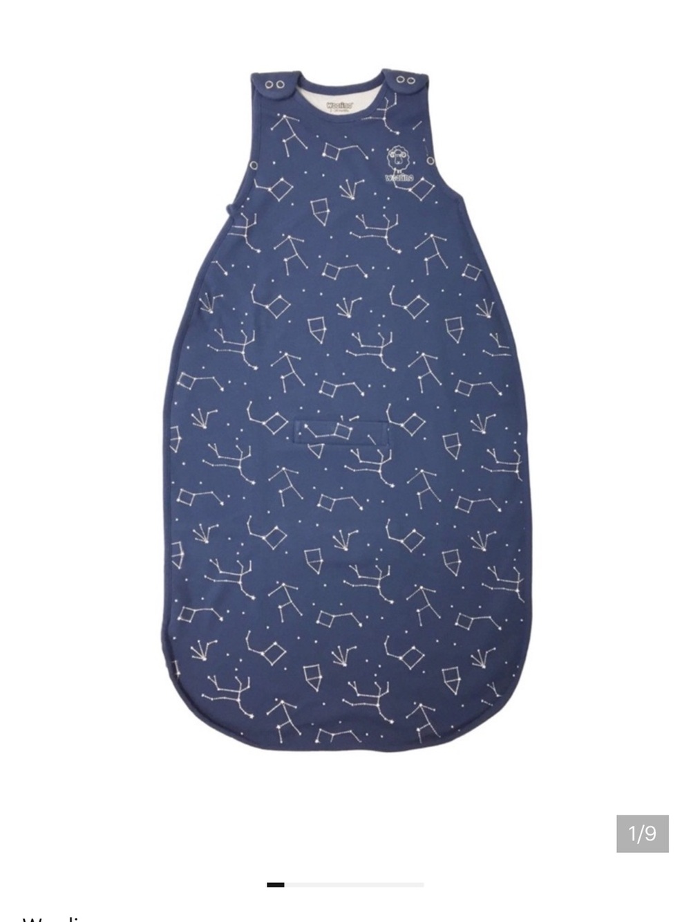 Woolino 4 season sleep sack, merino wool & organic cotton- night sky 2-4 year